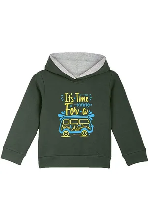 naughty ninos Girls Printed Hooded Sweatshirt