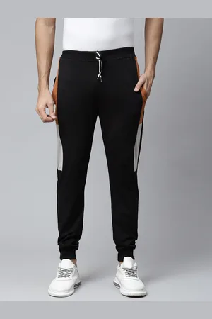 Pierre Carlo Men Solid Joggers with Colourblocked Side Taping