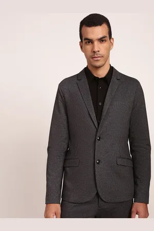 Lindbergh Men Checked Slim-Fit Single-Breasted Casual Blazer