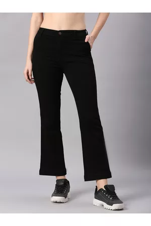High Star Women Black Bootcut High-Rise Clean Look Stretchable Jeans