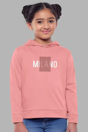 HELLCAT Girls Printed Hooded Cotton Sweatshirt