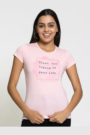 FEMEA Women Typography Printed T-shirt