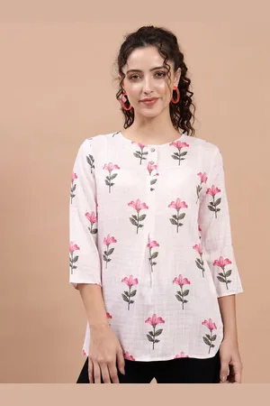 BEATNIK Pink Floral Printed Kurti