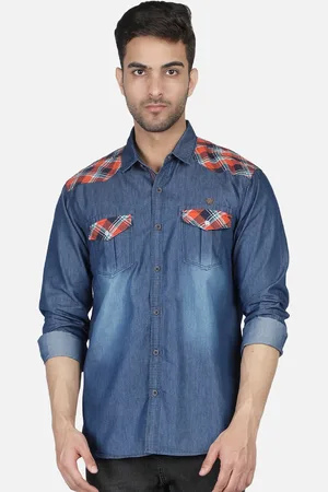 Kuons Avenue Men Smart Slim Fit Faded Casual Shirt