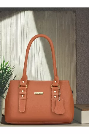 FOSTELO Tan Brown Solid Shoulder Bag