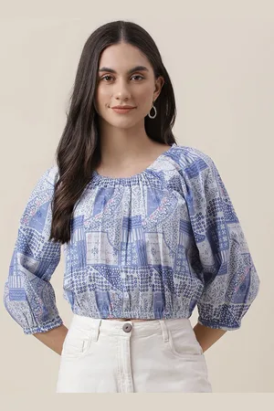 Fabindia Geometric Print Pure Cotton Top