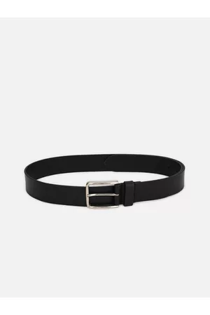 Louis Philippe Men Black Solid Leather Belt