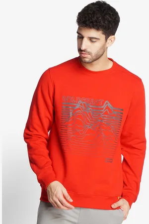 Wildcraft Men Red Printed Cotton Sweatshirt