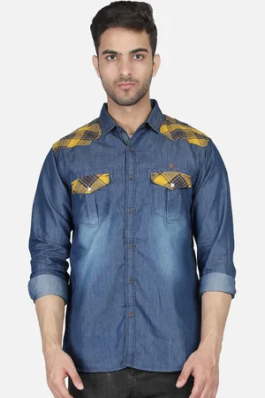 Kuons Avenue Men Smart Slim Fit Faded Casual Shirt