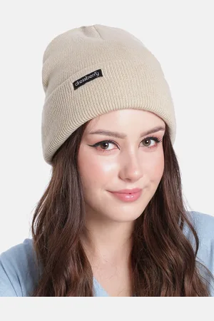DressBerry Women Beige Pure Acrylic Beanie
