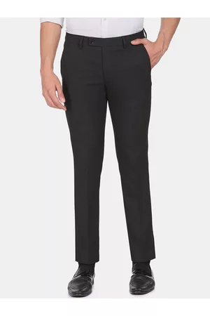 Arrow Men Regular Fit Solid Formal Trousers