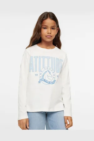 MANGO Girls Printed Sustainable Pure Cotton T-shirt