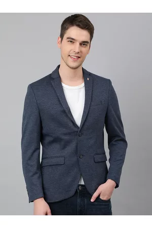 Richlook Men Single-breasted Cotton Casual Blazer