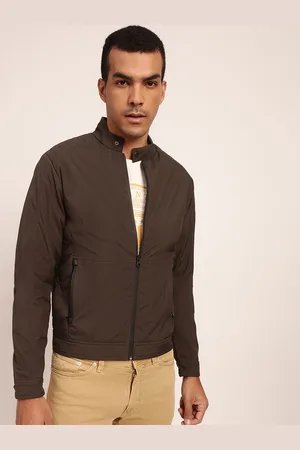 HARSAM Men Solid Bomber Jacket