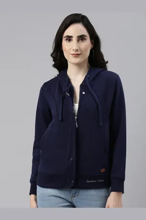 Campus Women Navy Blue Tailored Jacket