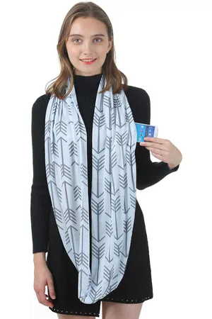 JC Collection Women Blue & Grey Printed Scarf