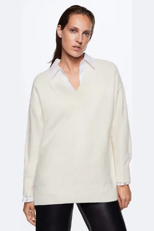 MANGO Women Solid Sustainable Pullover