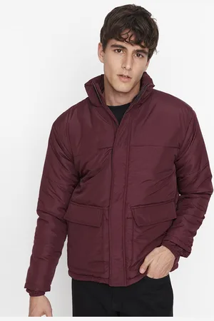 Trendyol Men Burgundy Windcheater Padded Jacket