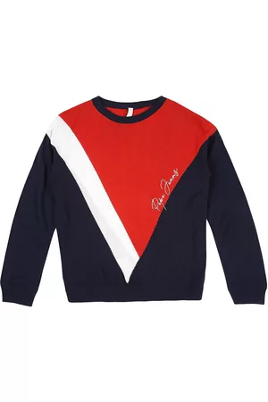 Pepe Jeans Girls Black & Orange Colourblocked Pullover