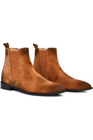 Griffin Men Tan Brown Solid Chelsea Boots