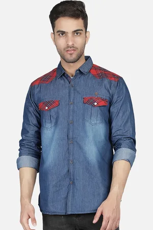 Kuons Avenue Men Smart Slim Fit Faded Casual Shirt