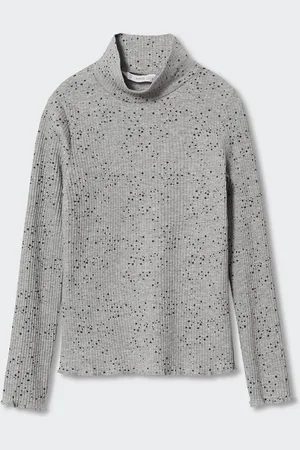 MANGO Girls Printed High Neck Sustainable T-shirt