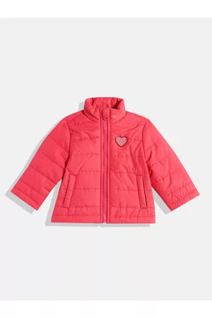 Ralph Lauren Girls Coral Pink Puffer Jacket