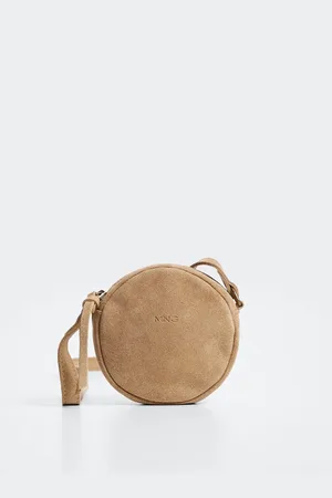 MANGO Leather Structured Sling Bag