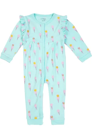 My Milestones Infant Girls Printed Pure Cotton Rompers