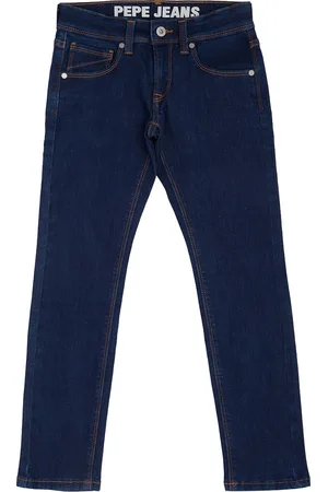 Pepe Jeans Boys Blue Solid Slim Fit Clean Look Stretchable Jeans