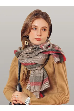 JC Collection Women Beige & Grey Printed Scarf