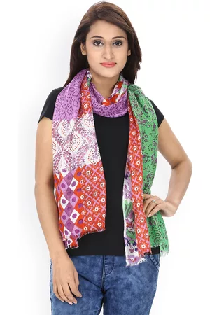 Anekaant Multicoloured Floral Print Stole