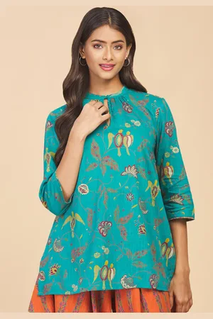 Fabindia Women Floral Printed Pure Cotton Kurti
