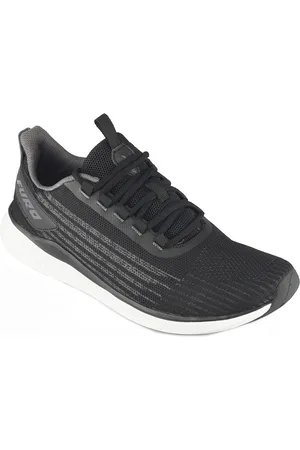 Red Chief Men Black Mesh Running Shoes