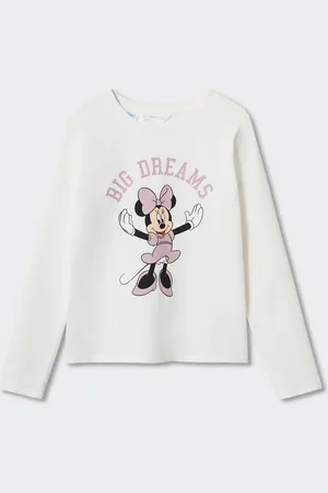 MANGO Girls Minnie Mouse Printed Sustainable Pure Cotton T-shirt