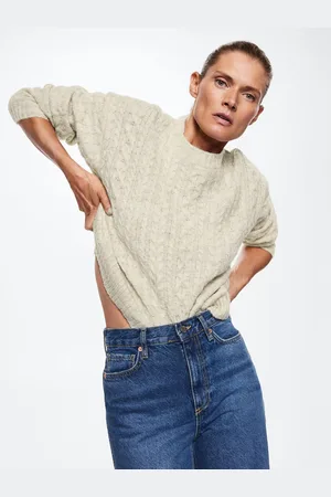 MANGO Women Cable Knit Sustainable Pullover