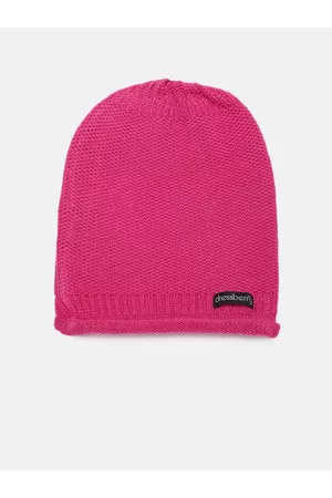 DressBerry Women Pink Solid Acrylic Beanie