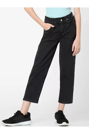 ONLY Girls Blck High-Rise Stretchable Jeans