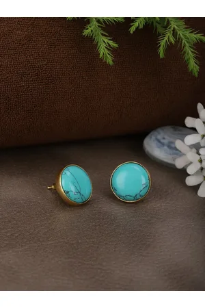 Berserk Gold Plated Gold-Toned Contemporary Studs Earrings