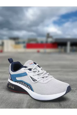 Campus Unisex Kids Grey Mesh Running Shoes