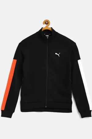 PUMA Boys Black Solid One8 Virat Kohli Full-Zip Sweatshirt