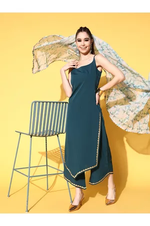 Ahalyaa Women Gotta Patti Kurta with Palazzos & With Dupatta