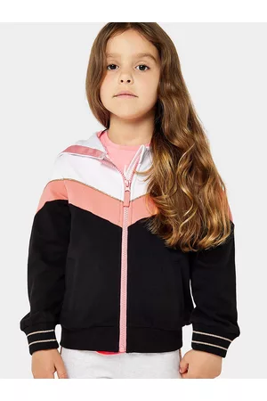 Mothercare Girls Colourblocked Hooded Pure Cotton Sweatshirt