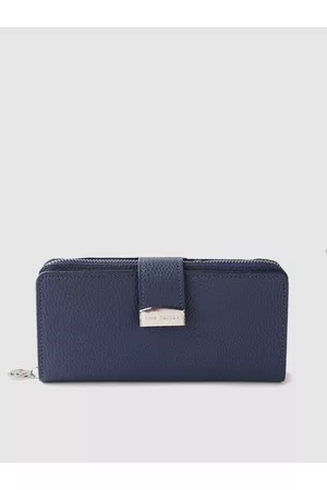 Lino Perros Women Navy Blue Two Fold Wallet