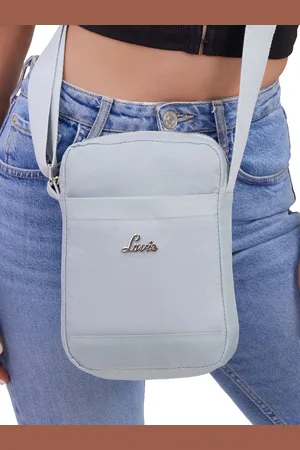 LAVIE Kia Women Light Grey Solid Crossbody Messenger Sling Bag
