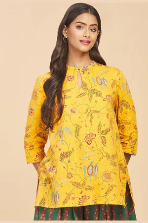 Fabindia Women Floral Printed Pure Cotton Kurti