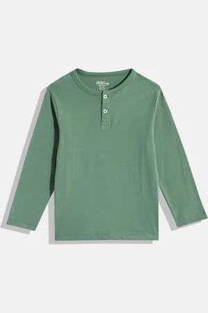 METRO KIDS COMPANY Boys Henley Neck Slim Fit T-shirt