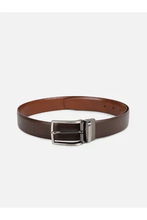 Louis Philippe Men Brown Solid Reversible Leather Belt