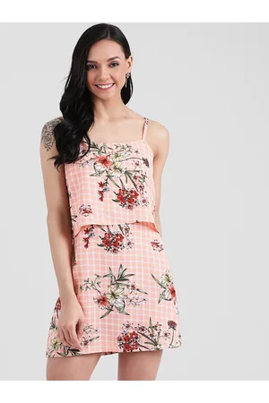 Buy Black Floral Print Strappy Midi Dress For Women Online - Zink London