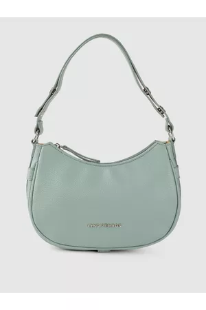 Lino Perros Women Sage Green Structured Baguette Bag